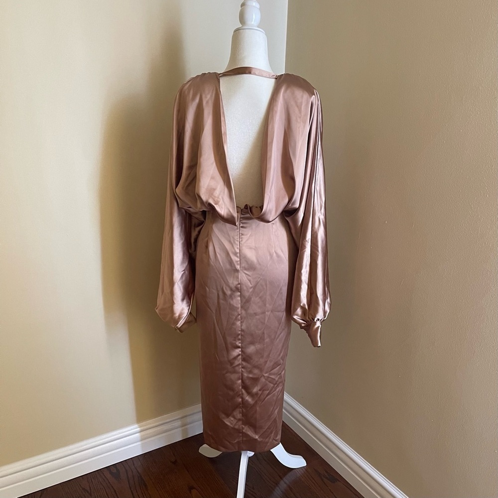 ASOS Curve Shoulder Pad Selenia Midi Dress - Picture 2 of 8